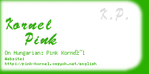 kornel pink business card